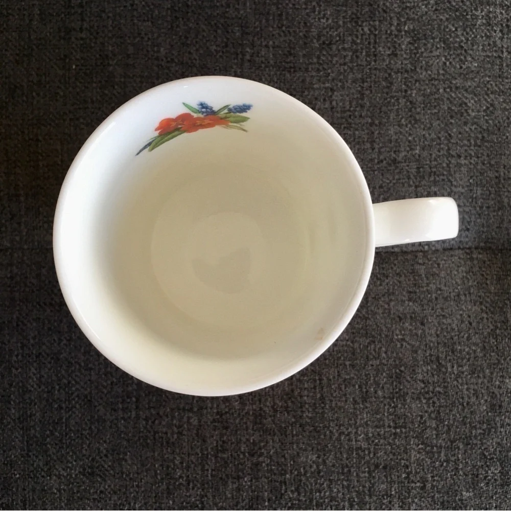 Vibrant, Colorful, Floral Fine Bone China Coffee or Tea Mug, 10 oz